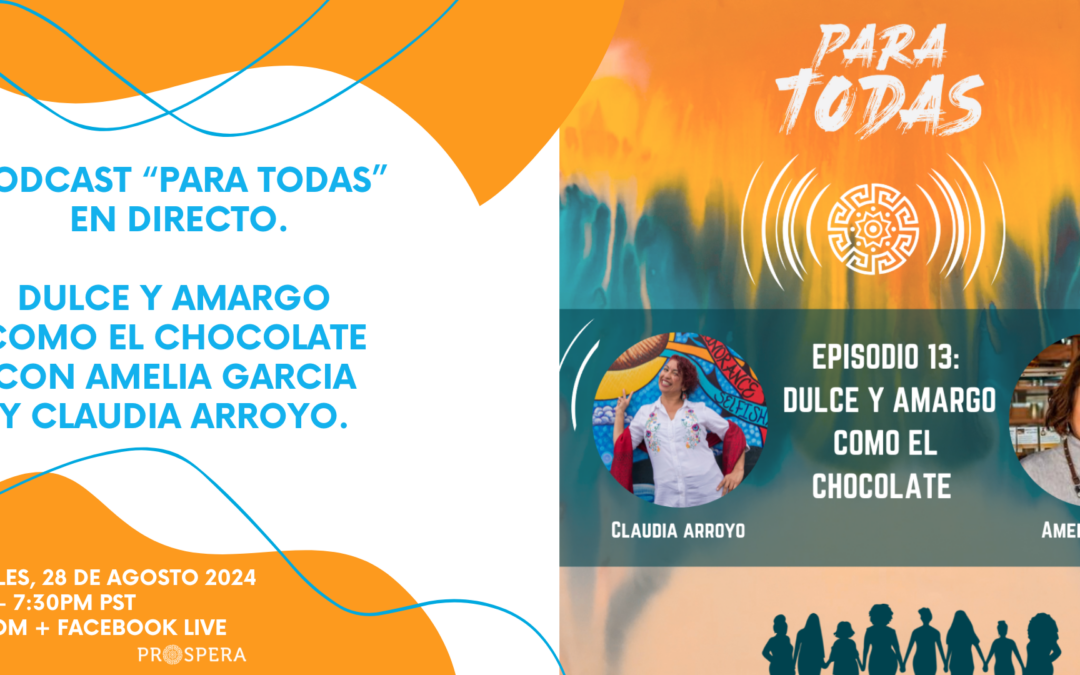 Podcast “Para Todas” – En directo! – Dulce y amargo como el chocolate con Amelia Garcia y Claudia Arroyo